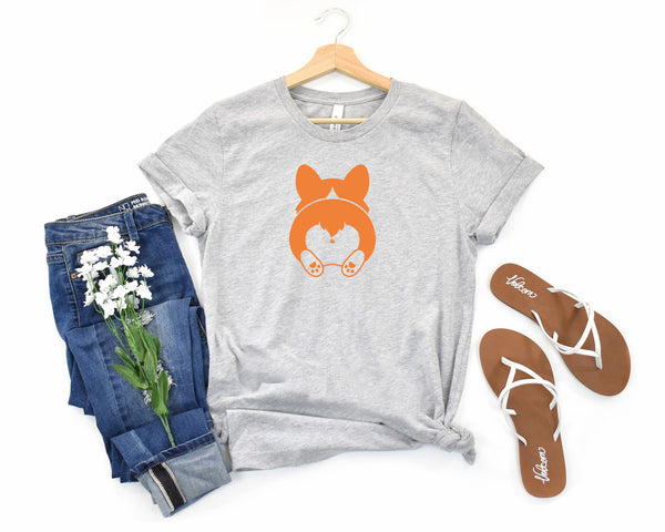 Corgi Butt Short Sleeve Tee: A Stylish and Versatile T-Shirt for People Who Love Corgis and Their Cute Butts