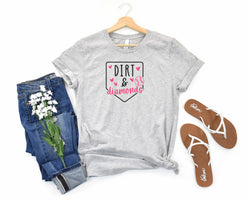 Dirt & Diamonds Short Sleeve Tee: A Stylish and Versatile T-Shirt for Baseball Fans of All Ages