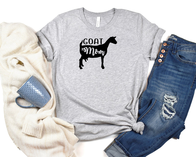 Goat Mom Short Sleeve Tee: A Stylish and Versatile T-Shirt for People Who Love Goats Like Their "Kids"