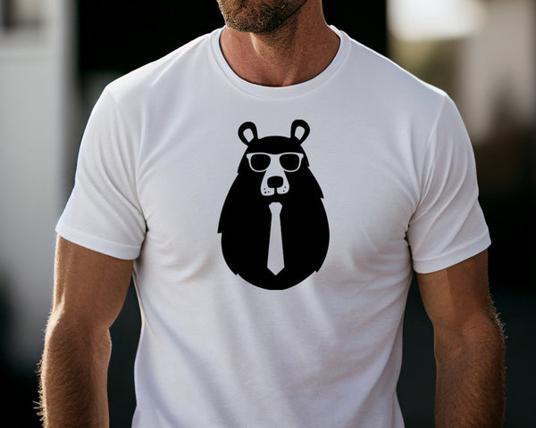 Hipster Bear Short Sleeve Tee: A Stylish and Versatile T-Shirt for People Who Love Bears and Have a Sense of Humor