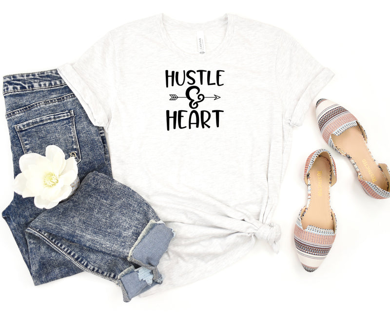 Hustle & Heart Short Sleeve Tee: A Motivational T-Shirt for People Who Are Driven to Succeed