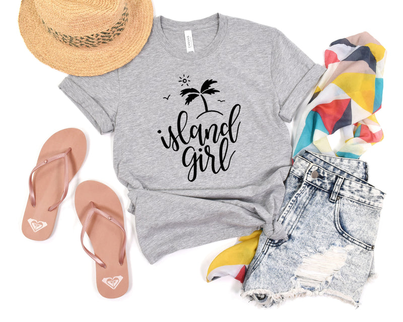 Island Girl Short Sleeve Tee: A Stylish T-Shirt for People Who Love the Beach and the Tropics