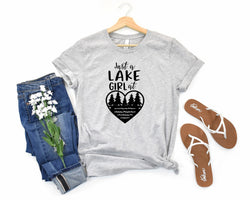 Just A Lake Girl At Heart Short Sleeve Tee: A Stylish T-Shirt for People Who Love the Lake