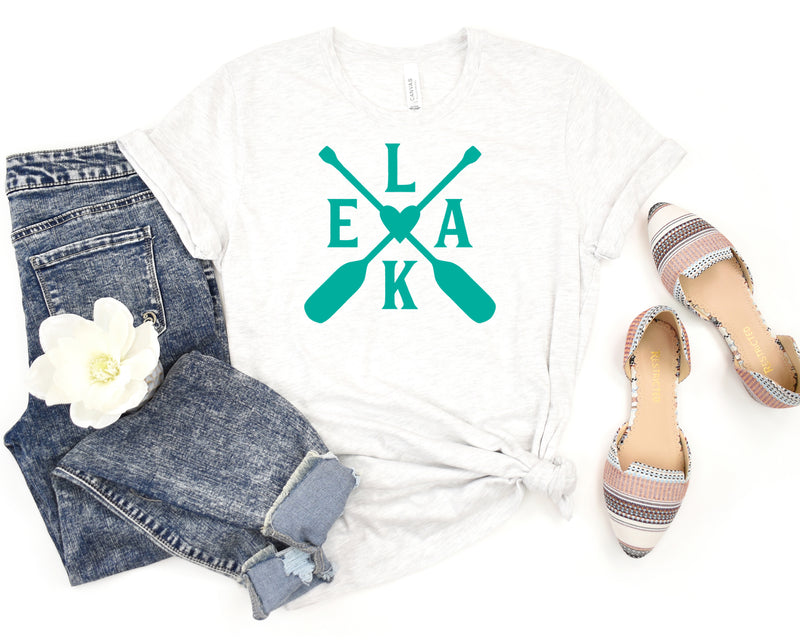 Lake Oars Short Sleeve Tee: A Stylish T-Shirt for People Who Love the Lake and Romance