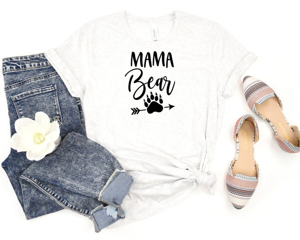 Mama Bear Arrow Short Sleeve Tee: A Stylish T-Shirt for Mothers Who Are Strong and Determined