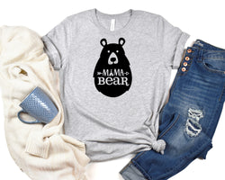 Mama Bear Short Sleeve Tee: A Stylish T-Shirt for Mothers Who Are Fiercely Protective of Their Cubs