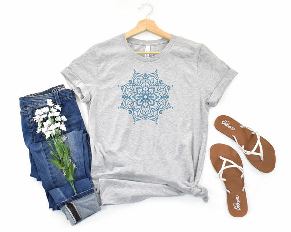 Mandala Short Sleeve Tee: A Stylish T-Shirt for Mothers Who Love Mandalas