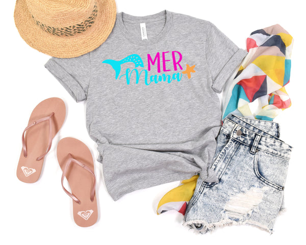 Mer Mama Short Sleeve Tee: A Stylish T-Shirt for Mothers Who Love Mermaids