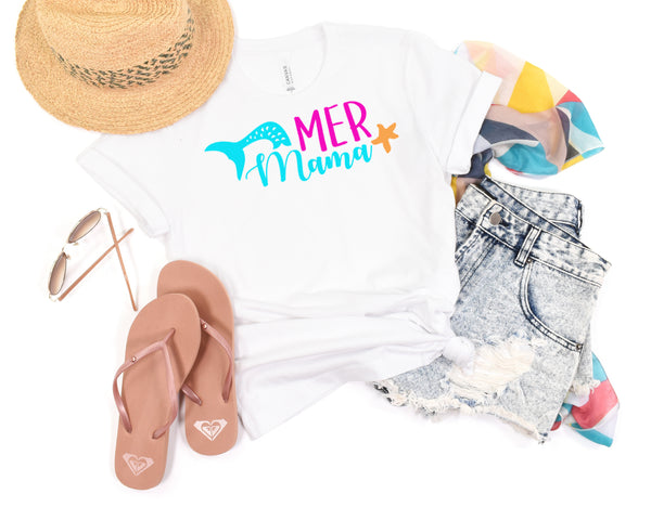 Mer Mama Short Sleeve Tee: A Stylish T-Shirt for Mothers Who Love Mermaids