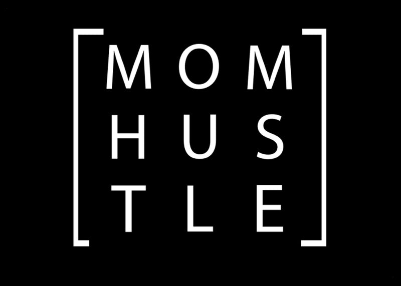 Mom Hustle Decal | White | MADE IN USA by Foxtail Decals | For Car Windows, Tablets, Laptops, Water Bottles, etc. | 4.5 x 3.8 inch