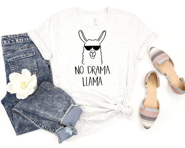 No Drama Llama Sunglasses Short Sleeve Tee: A Funny and Quirky T-Shirt for People Who Don't Want Any Drama