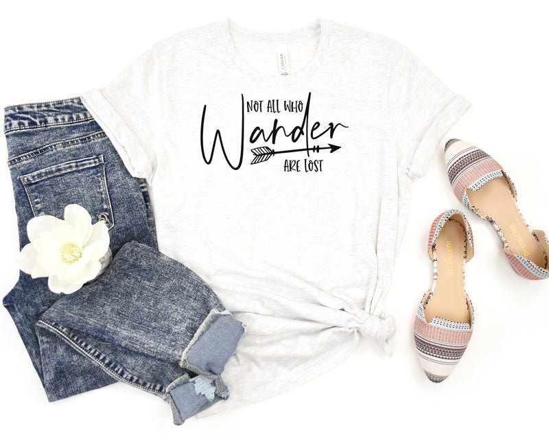 Not All Who Wander Are Lost Short Sleeve Tee: A Meaningful T-Shirt for People Who Love to Travel