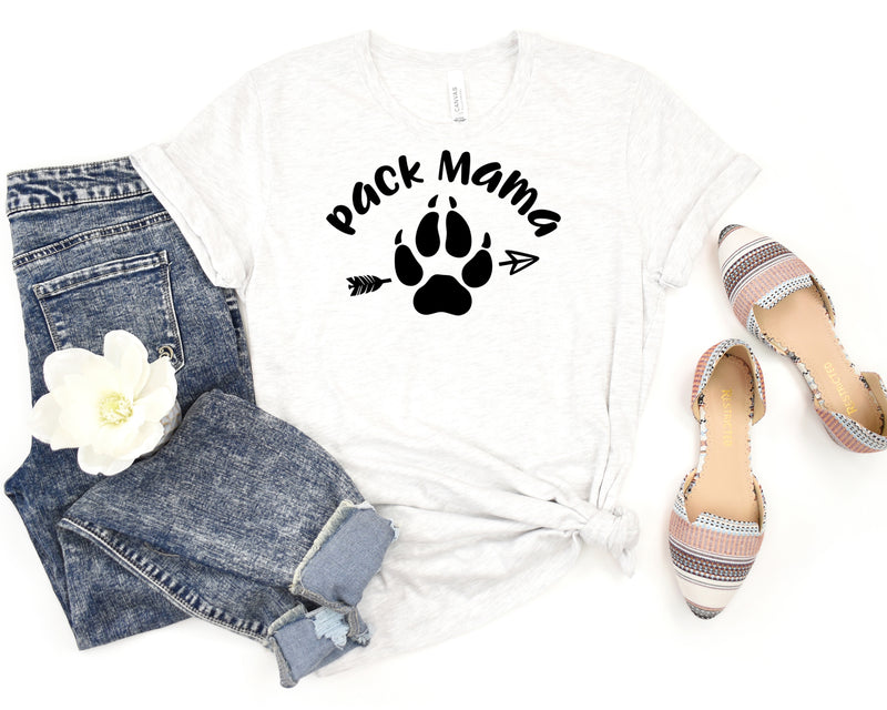 Pack Mama Paw Short Sleeve Tee: A Funny and Quirky T-Shirt for Dog Moms