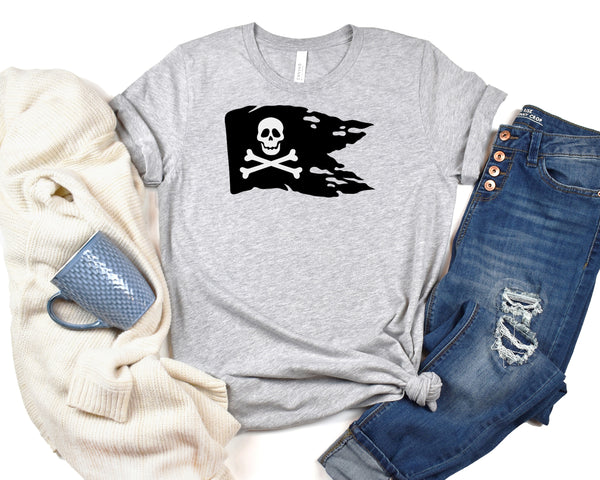 Pirate Flag Short Sleeve Tee: A Fun and Daring T-Shirt for People Who Love Pirates