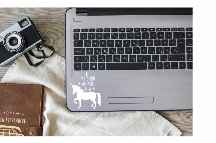 Spirit Animal Unicorn Vinyl Decal | White | Made in USA by Foxtail Decals | for Car Windows, Tablets, Laptops, Water Bottles, etc. | 4.1 x 4.75 inch…