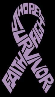 Survivor Testicular Cancer Ribbon Vinyl Decal | Lavender | Made in USA by Foxtail Decals | for Car Windows, Tablets, Laptops, Water Bottles, etc. | 2.6 x 4.5 inch