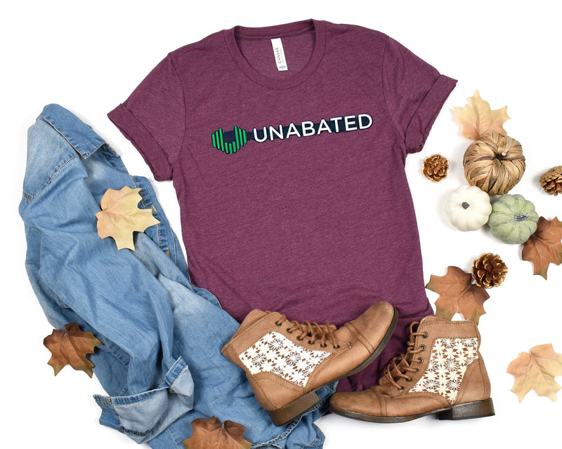 Unabated Short Sleeve Tee: A T-Shirt for Sports Bettors Who Want to Become Smarter Bettors, Made in the USA and Available in a Variety of Sizes and Colors