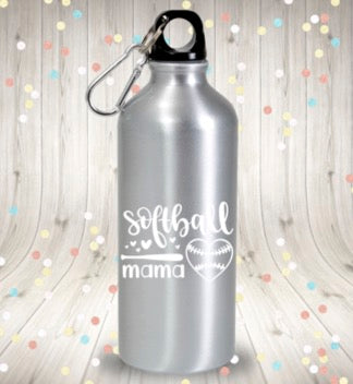 Softball Mama Vinyl Decal | White | Made in USA by Foxtail Decals | for Car Windows, Tablets, Laptops, Water Bottles, etc. | 4.75 x 3.4 inch…