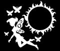 Sun Fairy Vinyl Decal | White | Made in USA by Foxtail Decals | for Car Windows, Tablets, Laptops, Water Bottles, etc. | 4.75 x 4.5 inch…