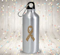 Survivor Childhood Cancer Ribbon Vinyl Decal | Gold | Made in USA by Foxtail Decals | for Car Windows, Tablets, Laptops, Water Bottles, etc. | 2.6 x 4.5 inch