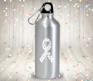 Survivor Lung Cancer Vinyl Decal | White | Made in USA by Foxtail Decals | for Car Windows, Tablets, Laptops, Water Bottles, etc. | 2.6 x 4.5 inch