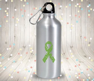 Survivor Lymphoma Ribbon Vinyl Decal | Light Green | Made in USA by Foxtail Decals | for Car Windows, Tablets, Laptops, Water Bottles, etc. | 2.6 x 4.5 inch