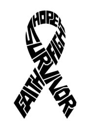 Survivor Melanoma Cancer Ribbon Vinyl Decal | Black | Made in USA by Foxtail Decals | for Car Windows, Tablets, Laptops, Water Bottles, etc. | 2.6 x 4.5 inch