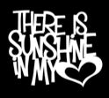 There is Sunshine in My Heart Vinyl Decal | White | Made in USA by Foxtail Decals | for Car Windows, Tablets, Laptops, Water Bottles, etc. | 4.5 x 3.7 inch