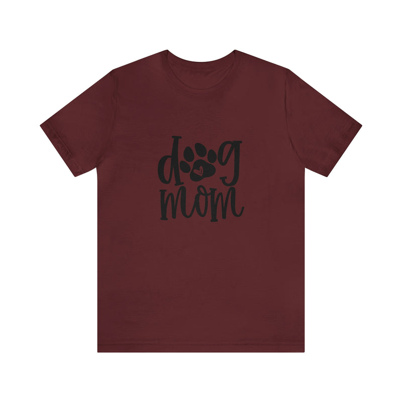 Dog Mom Heart Unisex Jersey Short-Sleeve Tee - Funny & Cute T-Shirt for Women & Men - Soft & Comfortable - Made in the USA