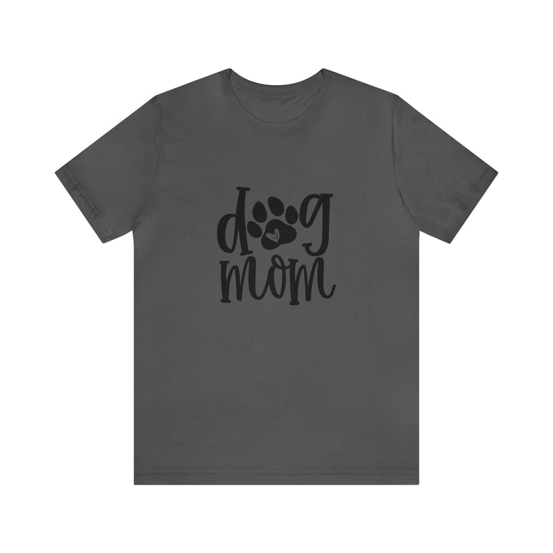 Dog Mom Heart Unisex Jersey Short-Sleeve Tee - Funny & Cute T-Shirt for Women & Men - Soft & Comfortable - Made in the USA