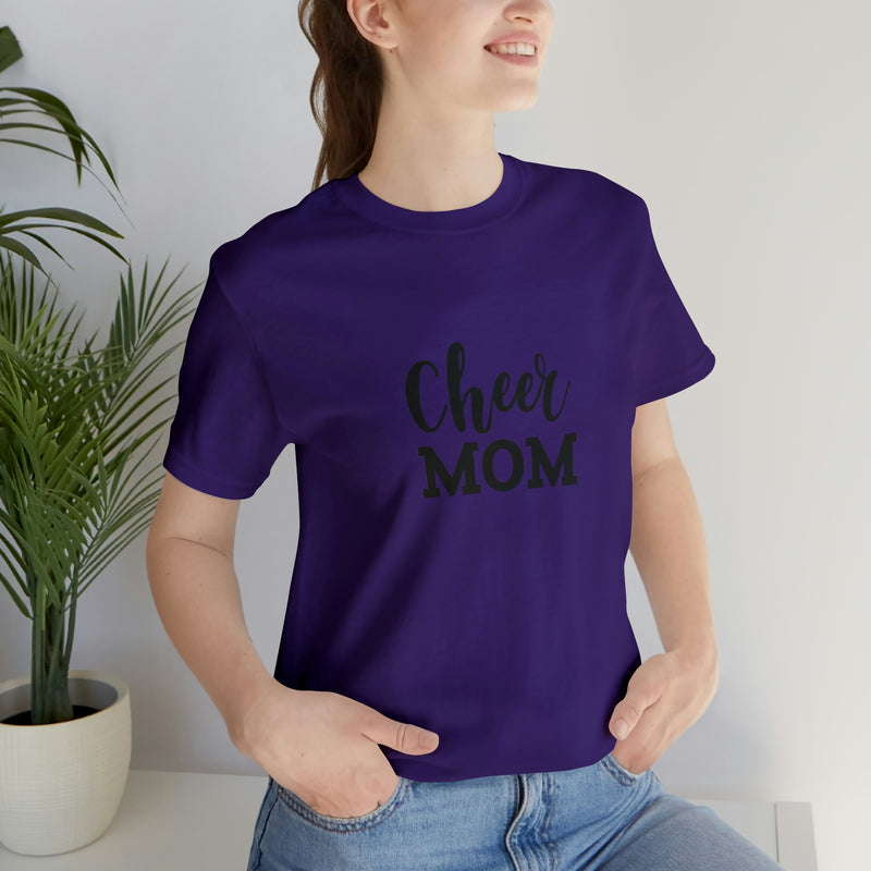 Cheer Mom Unisex Jersey Short-Sleeve Tee - Funny & Supportive T-Shirt for Cheer Moms - Soft & Comfortable - Made in the USA