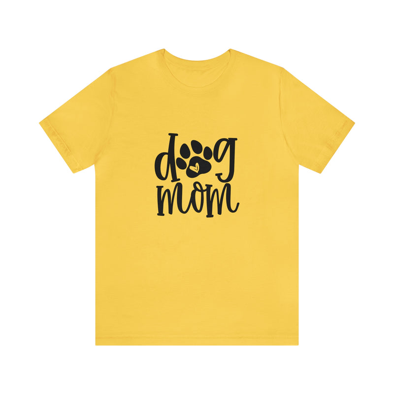 Dog Mom Heart Unisex Jersey Short-Sleeve Tee - Funny & Cute T-Shirt for Women & Men - Soft & Comfortable - Made in the USA