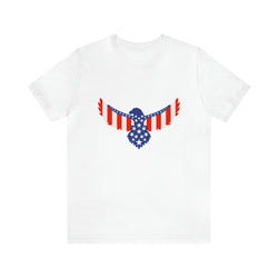 American Flag Eagle Short Sleeve Tee - Soft & Comfortable - Patriotic Clothing - Made in the USA