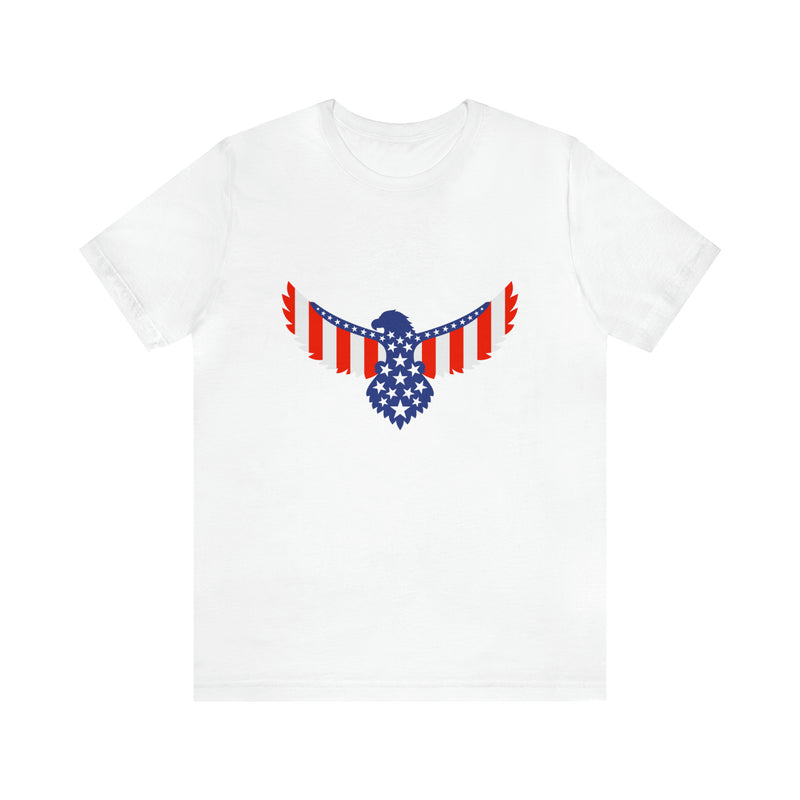 American Flag Eagle Short Sleeve Tee - Soft & Comfortable - Patriotic Clothing - Made in the USA