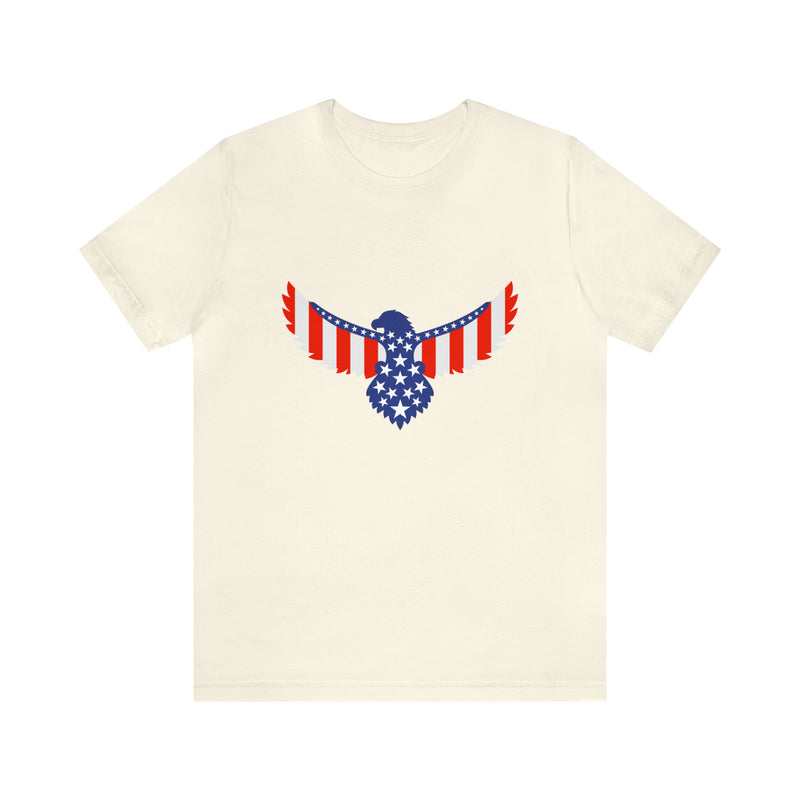 American Flag Eagle Short Sleeve Tee - Soft & Comfortable - Patriotic Clothing - Made in the USA