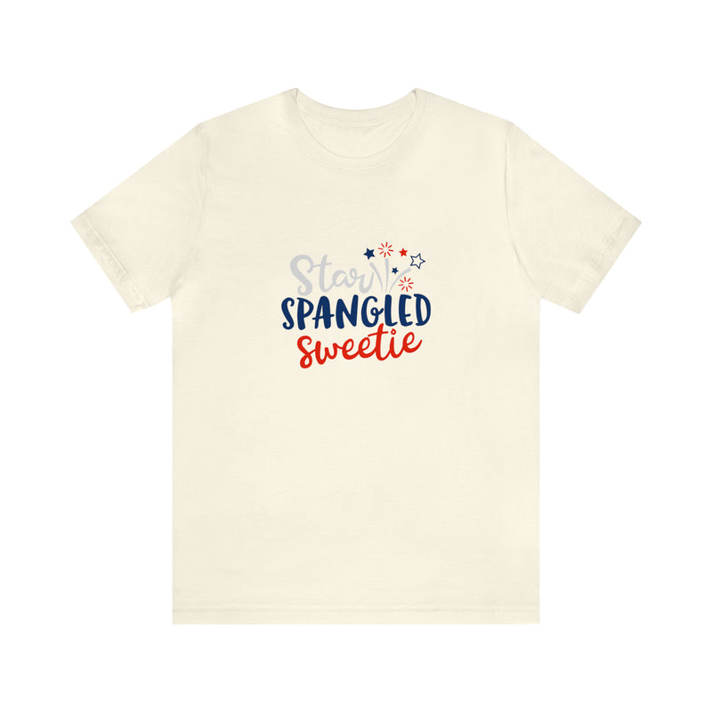 Star-Spangled Sweetie Jersey Short Sleeve Tee - Patriotic Clothing - Made in the USA