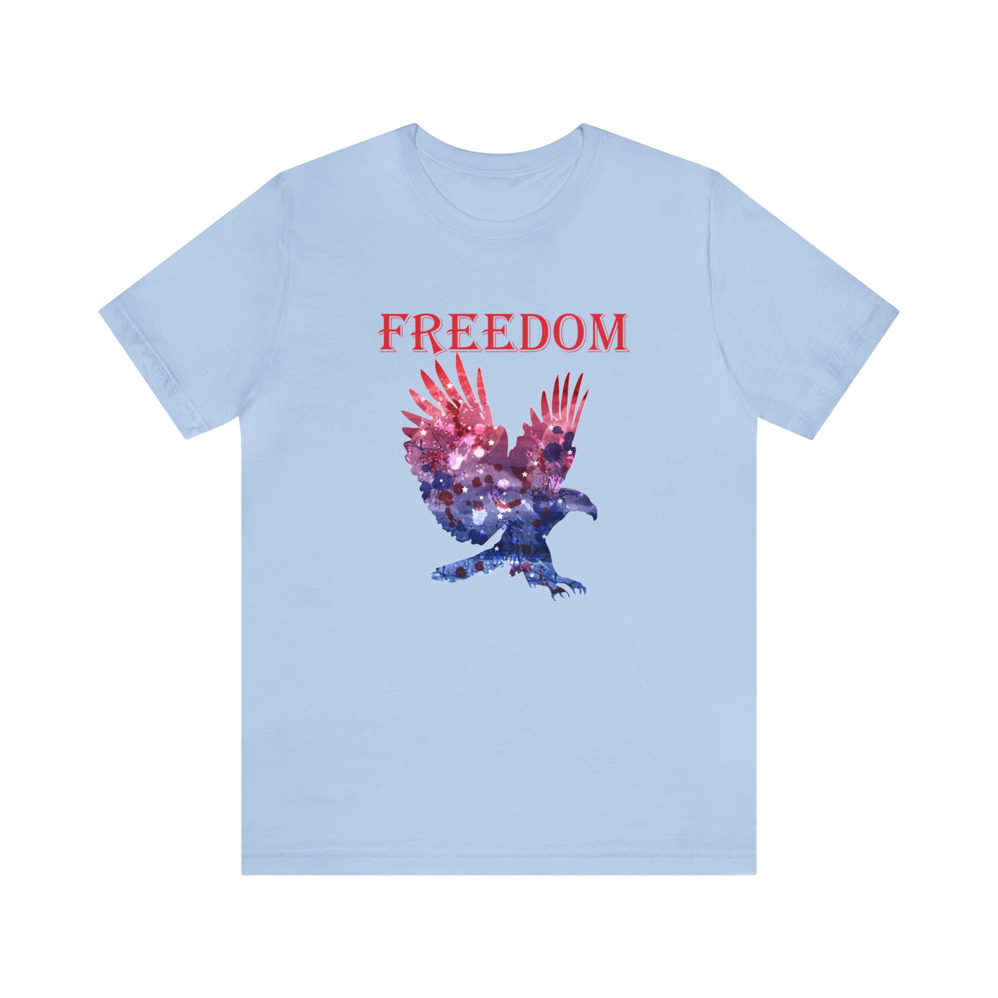 American Eagle Freedom Short Sleeve Tee - Soft & Comfortable - Patriotic Clothing - Made in the USA