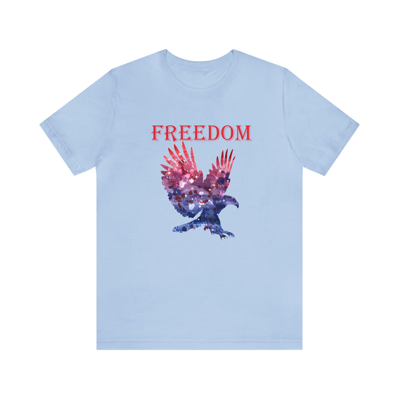 American Eagle Freedom Short Sleeve Tee - Soft & Comfortable - Patriotic Clothing - Made in the USA