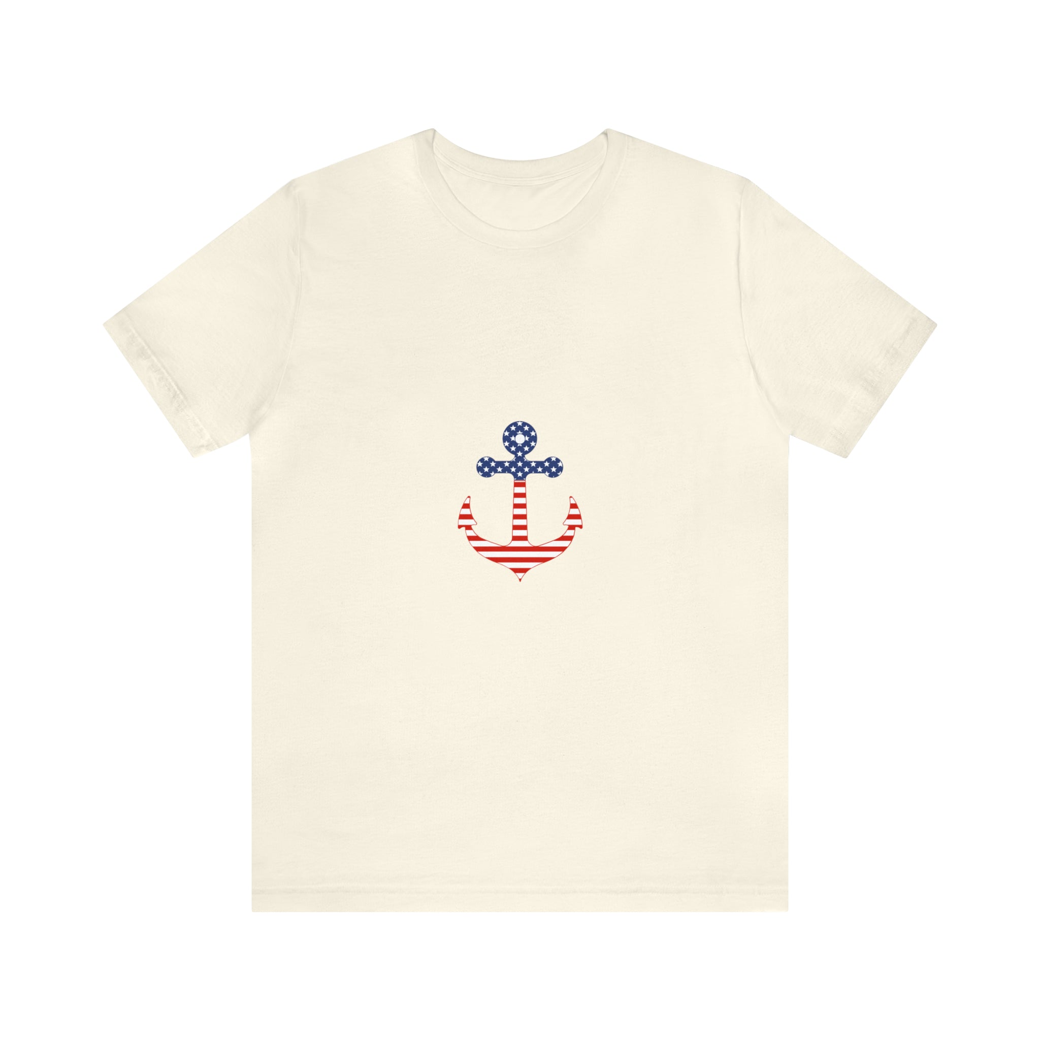 American Flag Anchor Short Sleeve Tee - Patriotic Clothing - Made in the USA