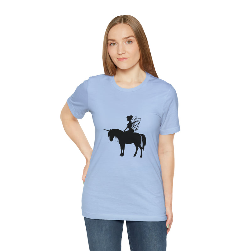 Fairy Unicorn Unisex Jersey Short-Sleeve Tee - Cute & Magical T-Shirt for Fantasy Lovers - Soft & Comfortable - Made in the USA