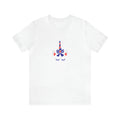 4th of July Unicorn with Bow Jersey Short Sleeve Tee - Soft & Comfortable - Patriotic Clothing - Made in the USA