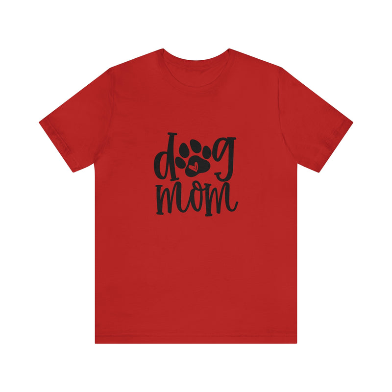 Dog Mom Heart Unisex Jersey Short-Sleeve Tee - Funny & Cute T-Shirt for Women & Men - Soft & Comfortable - Made in the USA