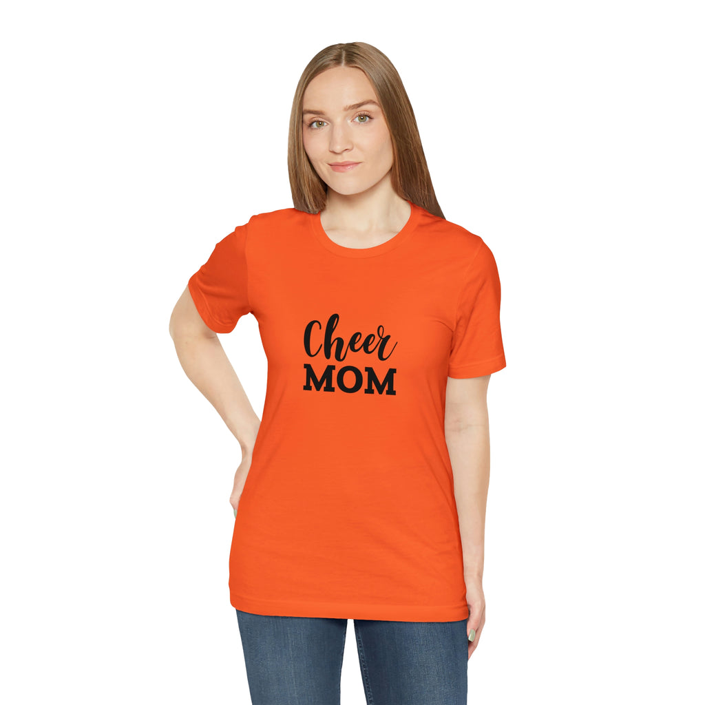 Cheer Mom Unisex Jersey Short-Sleeve Tee - Funny & Supportive T-Shirt for Cheer Moms - Soft & Comfortable