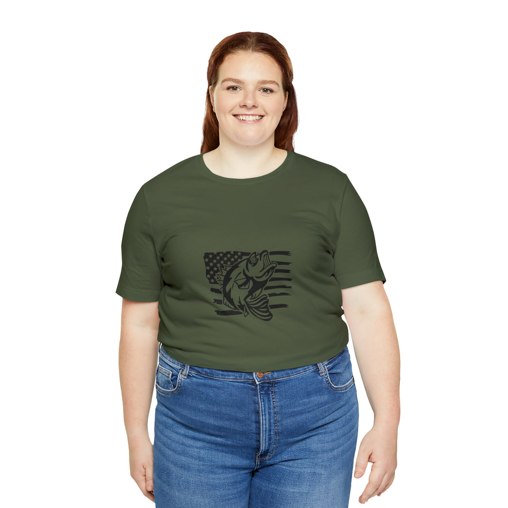 American Bass Short Sleeve Tee - Soft & Comfortable - Fishing Clothing - Made in the USA