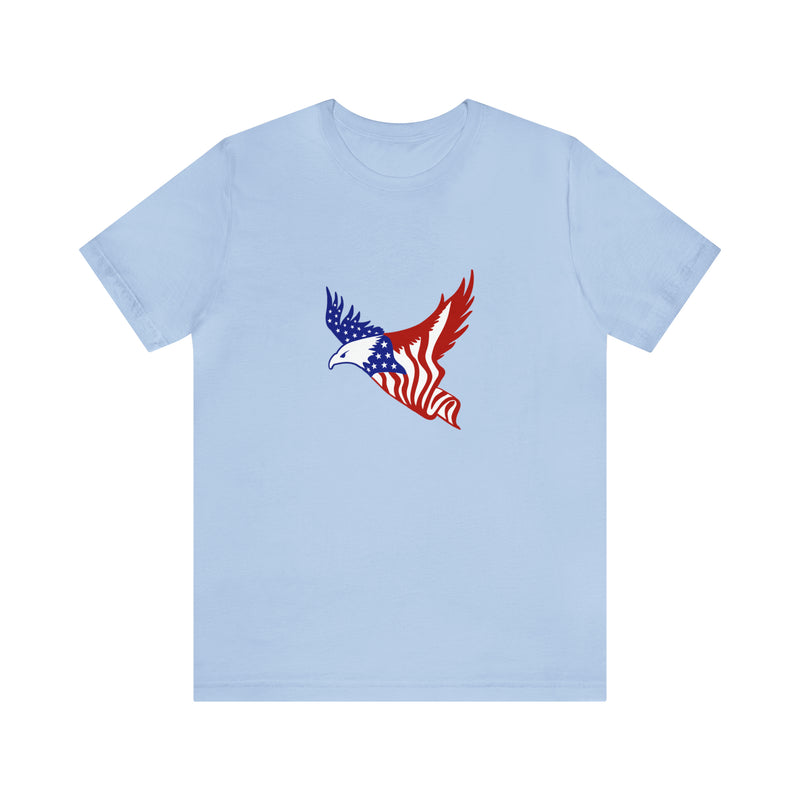 American Eagle Flag Short Sleeve Tee - Soft & Comfortable - Patriotic Clothing - Made in the USA