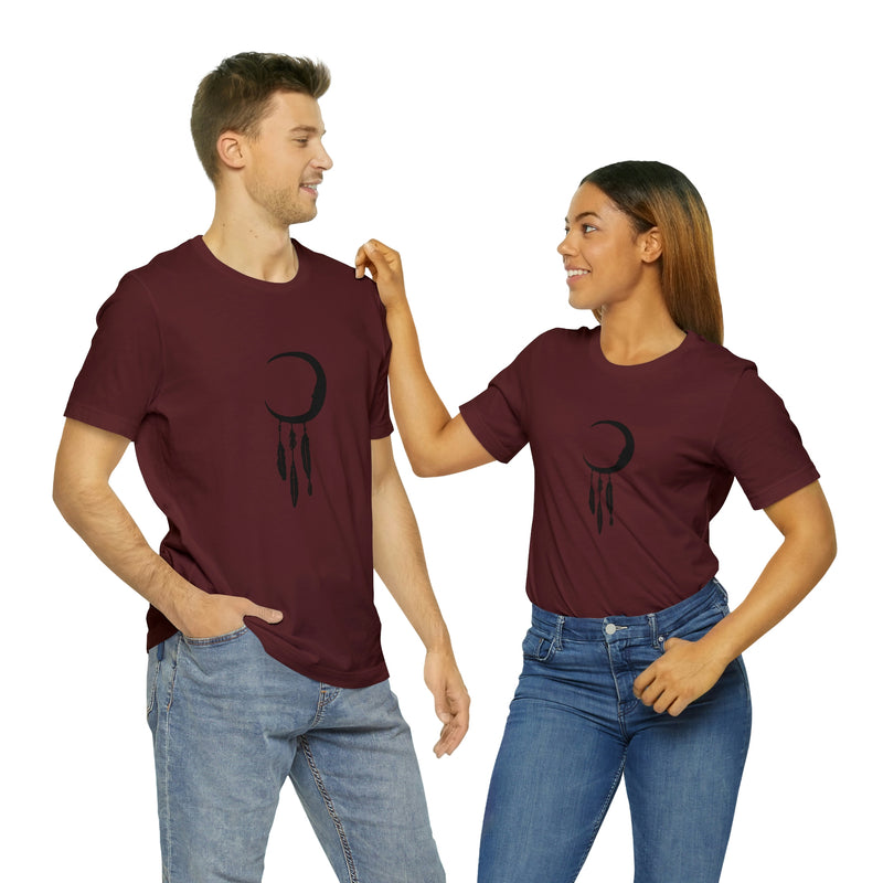 Dream Catcher Moon Unisex Jersey Short-Sleeve Tee - Spiritual T-Shirt for Women & Men - Boho Tee - Soft & Comfortable - Made in the USA