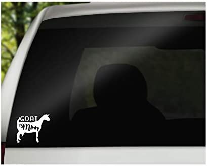 Goat Mom Vinyl Decal | White | 4.5 x 3.9 inch