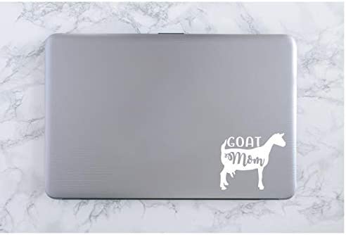 Goat Mom Vinyl Decal | White | 4.5 x 3.9 inch