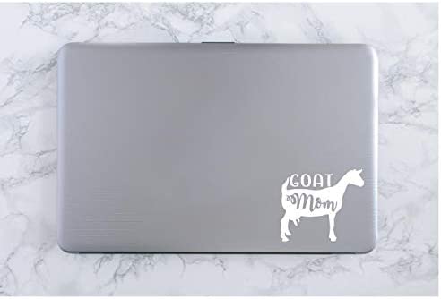 Goat Mom Vinyl Decal | White |  4.5 x 3.9 inch