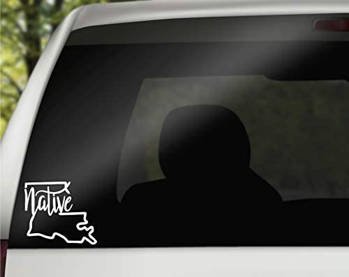 Louisiana Native Vinyl Decal 4.5 x 3.9 inch